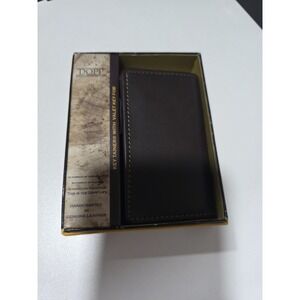 Dopp Genuine Leather Key Holder Wallet Valet Key Case Fob Brown Snap Closure